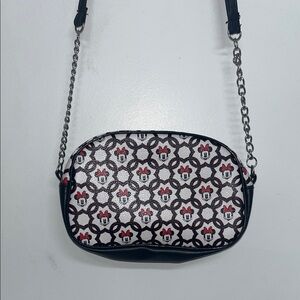 Disney Minnie Mouse Patterned Crossbody Bag, Adjustable Strap 9x5